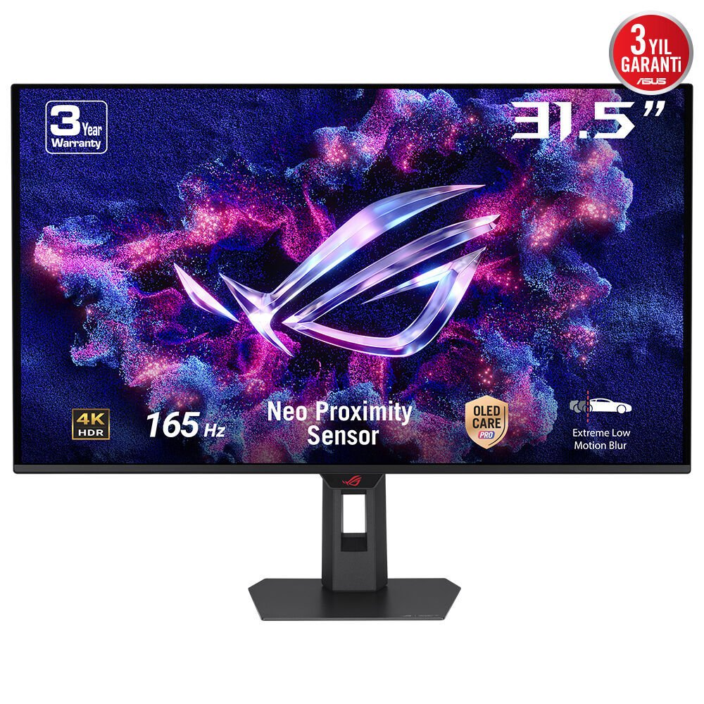 ASUS ROG STRIX XG32UCDS 31.5 QD-OLED 3840x2160 0.03ms 1765Hz 1000cd DP HDMI USB-C VESA 3YIL ELMB, HDR, PİVOT,NEO YAKINLIK SENSÖRÜ, %99 DCI-P3,HDR USB-C PD15W MONİTÖR