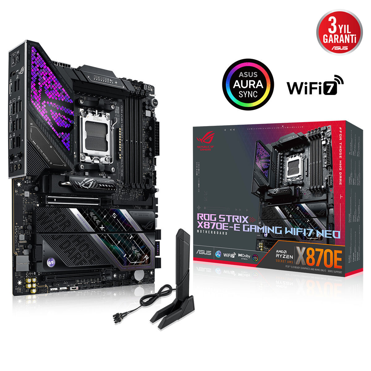 ASUS ROG STRIX X870E-E GAMING WIFI7 NEO AMD X870E AM5 ATX ANAKART