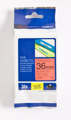 BROTHER P-TOUCH TZE-461 TZE-TAPE 36 MM KIRMIZI ÜZERİNE SİYAH LAMİNASYONLU ETİKET