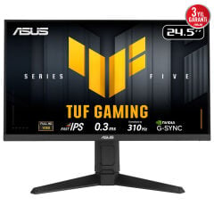 ASUS TUF GAMING VG259QMRL5A 24.5 Fast IPS 1920x1080 0.3ms 310Hz 400cd DP HDMI Hoparlör VESA 3YIL ELMB SYNC 99% sRGB Gaming AI YÜKSEKLİK AYARLI MONİTÖR