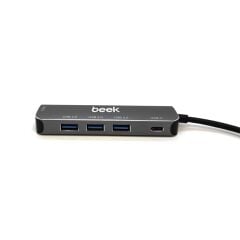 BEEK BA-USB-HB3C-4A1C 4 PORT USB TİP C HUB + PD, 4 X USB 3.0, 1 X PD 3.0 PORT, PD ŞARJ ÖZELLİĞİ USB