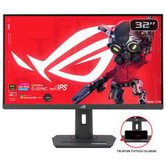 ASUS ROG STRIX XG32UCG 31.5 GAMING FAST IPS DUAL MODE FreeSync VE G-SYNC UYUMLU HDR 4K 3840x2160 0.03ms 4K-160Hz/FHD-320Hz 350cd DP HDMI USB-C YOK VESA 3YIL ELMB HDR YÜKSEKLİK AYARLI USB-C PD15W MONİTÖR