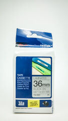 BROTHER P-TOUCH TZE-M961 TZE-TAPE 36MM MAT GÜMÜŞ ÜZERİNE SİYAH LAMİNASYONLU ETİKET