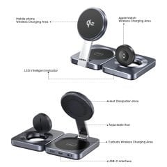 UNITEK QI2 3-IN-1 SARJ ISTASYONU (P1300AGY01)