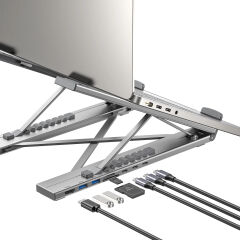 UNITEK KATLANABİLİR NOTEBOOK STANDI VE BAĞLANTI İSTASYONU (D1137AGY01)