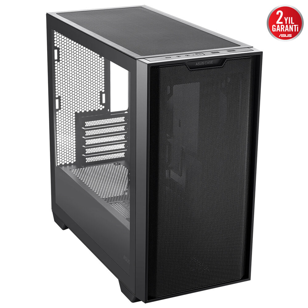 ASUS A21 PLUS 360 MM SOĞUTUCU ALANI, 380 MM UZUNLUĞA KADAR EKRAN KARTI VE STANDART ATX PSU DESTEKLİ GİZLİ KABLO BÖLMELİ MICRO-ATX FANLI KASA