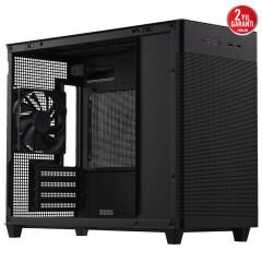 ASUS PRIME AP201 MESH MICRO ATX TEMPERLİ CAM ALET GEREKTİRMEYEN YAN PANELLER VE TOZ FİLTRELİ IZGARAYA SAHİP 360 MM SOĞUTUCU 338 MM UZUNLUĞA KADAR EKRAN KARTI VE STANDART ATX PSU DESTEKLİ 33 LİTRE HACİMLİ MICRO ATX KASA