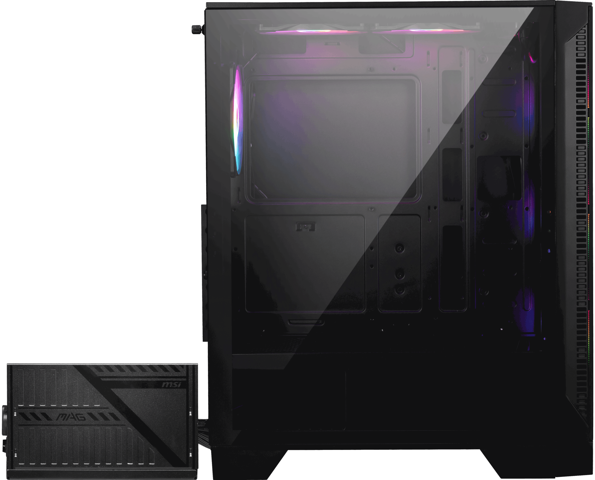 MSI MAG FORGE 120A B65 Temperli Cam 6 x120mm Auto RGB Fan 650W Bronz ATX Gaming Bilgisayar Kasası