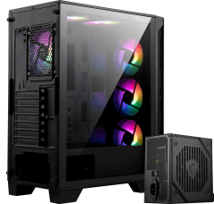 MSI MAG FORGE 120A B65 Temperli Cam 6 x120mm Auto RGB Fan 650W Bronz ATX Gaming Bilgisayar Kasası