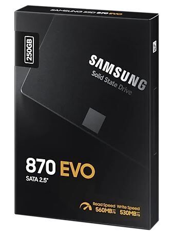 250 GB 870 EVO SAMSUNG 2.5 SATA3 MZ-77E250BW 560-530 MB/S
