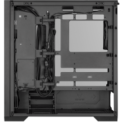 ASUS TUF GAMING GT302 TG ARGB MAKSİMUM SOĞUTMA SÖK TAK ÜST VE YAN PANELLER GİZLENMİŞ ANAKART BAĞLANTI DESTEĞİ 4 ADET 140 X 28 MM FAN E ATX 12x10.9 ATX Micro-ATX MiniATX SİYAH KASA