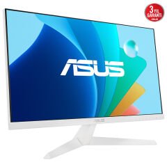 ASUS VY249HF-W 23.8 IPS BEYAZ 1920x1080 1MS 100HZ HDMI VESA 3YIL EYECARE PLUS,FLICKER-FREE,CERCEVESIZ,DUSUK MAVI ISIK,Antibakteriyel Kaplama Monitör