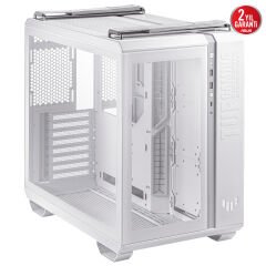 ASUS TUF GAMING GT502 PANAROMİK TEMPERLİ CAM USB TYPE-C ATX / MICRO-ATX / MINI-ITX FANLI BEYAZ KASA