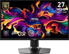 26.5 MSI MAG 272QP QD-OLED X24 WQHD  0.03MS 240HZ FREESYNC PREMIUM PIVOT GAMING