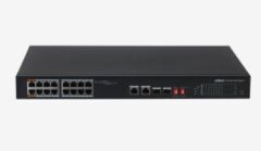 DAHUA PFS3218-16ET-135 16 PORT GIGABIT +2XRJ45/2XGB SFP COMBO 135W POE RACKMOUNT SWITCH