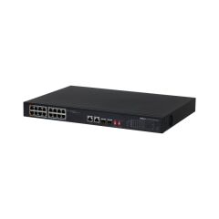 DAHUA PFS3218-16ET-135 16 PORT GIGABIT +2XRJ45/2XGB SFP COMBO 135W POE RACKMOUNT SWITCH