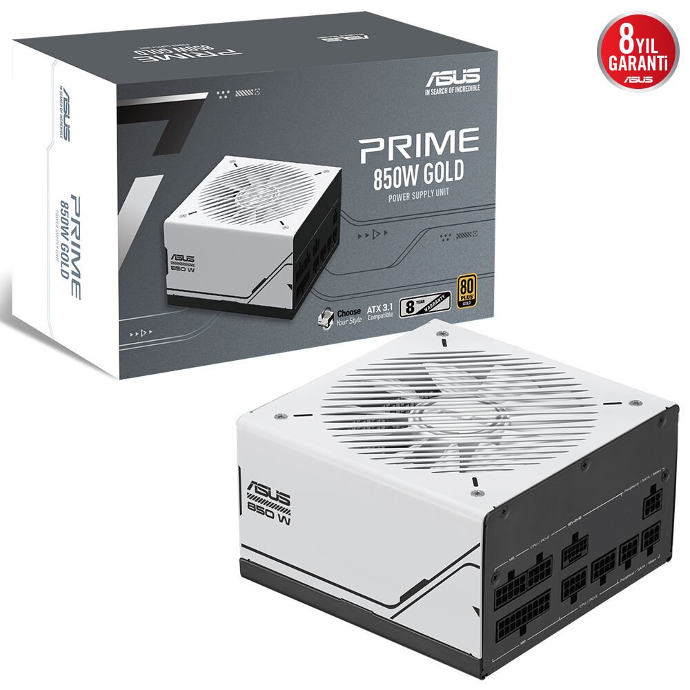 ASUS PRIME AP-850G 80+ GOLD GÜÇ KAYNAĞI ÜNİTESİ 850W 20+4 pin ATX