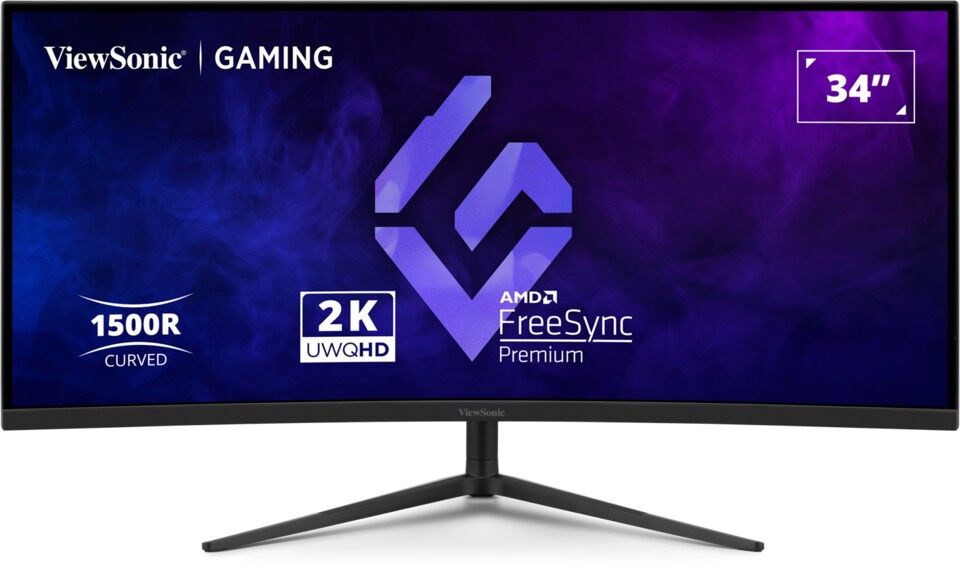 VIEWSONIC VX3418C-2K 34 INC UWQHD 3440 x 1440 180HZ CURVE GAMING MONITOR