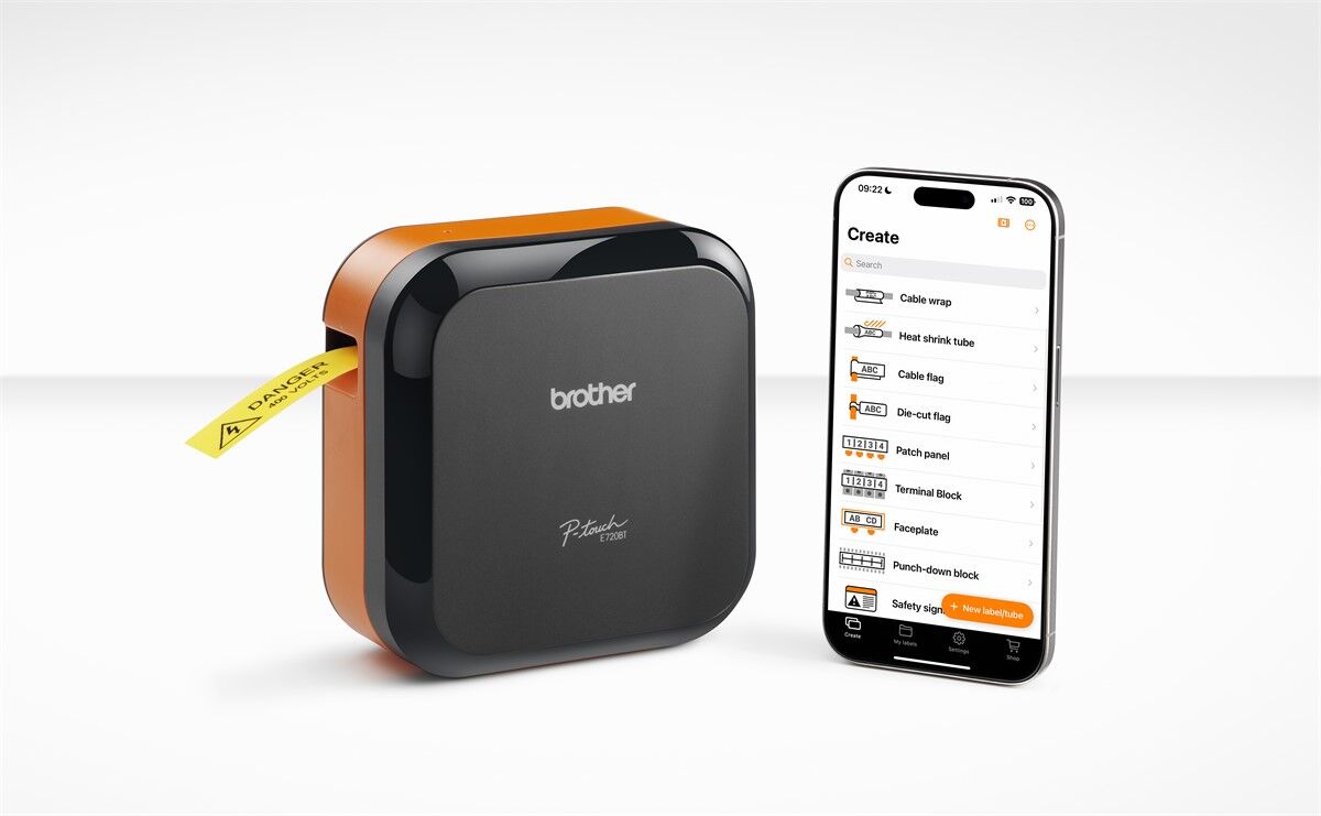 BROTHER P-TOUCH PT-E720BT 6 - 24MM BASKI TZE SERİSİ MOBIL ETİKET YAZICI BLUETOOTH USB BAĞLANTI (PİL DAHİL)
