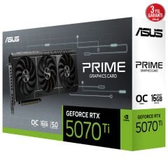 ASUS PRIME-RTX5070TI-O16G-NVIDIA-GEFORCE-RTX 5070 TI-16GB GDDR7-256bit--OC-2xHDMI-3xDP-DLSS4 EKRAN KARTI