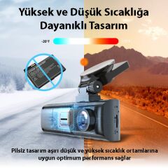 REXING R316 4K GPS WI-FI ARAC KAMERASI + 64GB SD