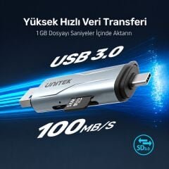 UNITEK 2' SI 1 ARADA KART OKUYUCU MICRO SD / SD (R1010A)