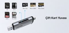 UNITEK 2' SI 1 ARADA KART OKUYUCU MICRO SD / SD (R1010A)