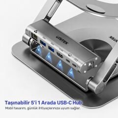 UNITEK 360° METAL 15.6” NOTEBOOK STAND (D1109CGY01)