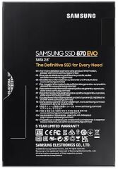 2TB SAMSUNG 870 EVO 560/530MB/s MZ-77E2T0BW SSD (Resmi Distribütör Garantili)