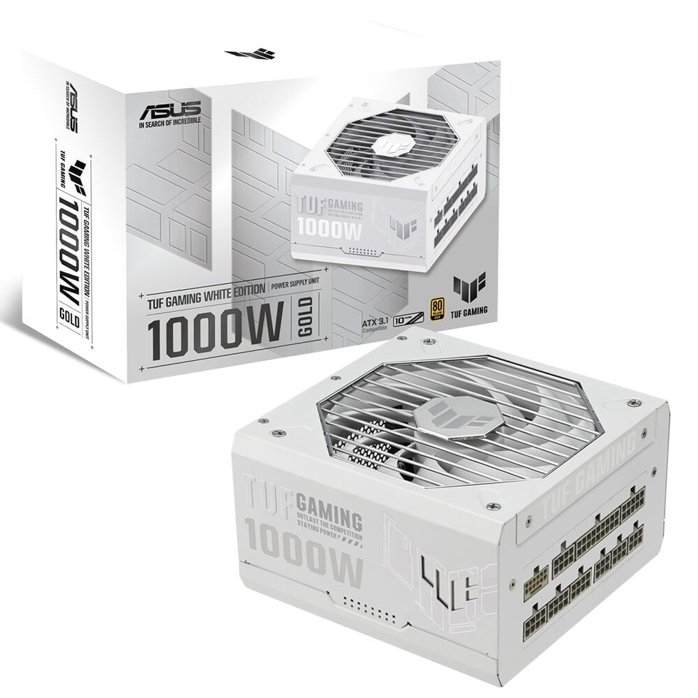 ASUS TUF GAMING-1000G 80+ GOLD 1000W MODÜLER GÜÇ KAYNAĞI ÜNİTESİ 20+4 pin ATX BEYAZ