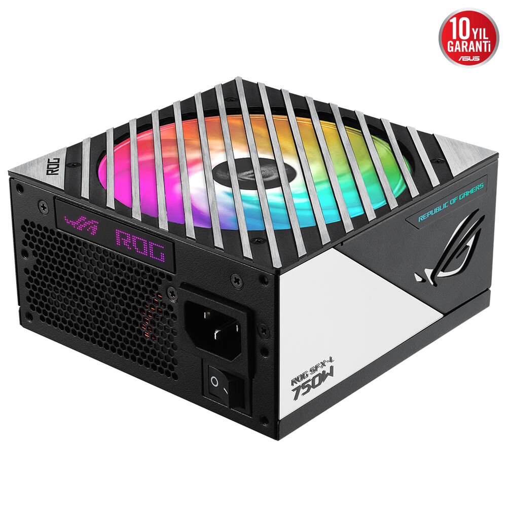 ASUS ROG LOKI SFX-L 750W MODÜLER ATX 3.0 UYUMLU 120MM PWM ARGB FAN PCIe 5.0 10 YIL GARANTI
